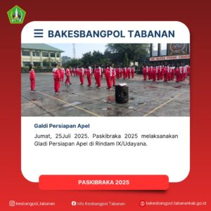 Kamis, 24 Juli 2025. Paskibraka 2025 melaksanakan Gladi Persiapan Apel di Rindam IX-Udayana.