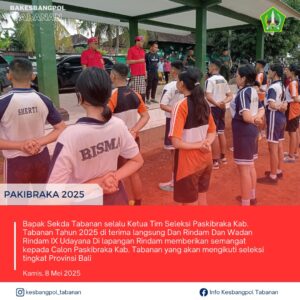Kegiatan Badan Kesbangpol Kabupaten Tabanan hari Kamis, 8 Mei 2025. Bapak Sekda Tabanan selalu K