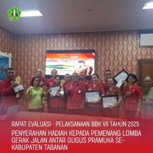 Rapat Evaluasi Pelaksanaan BBK VII Tahun 2025 dan penyerahan Hadiah kepada pemenang lomba Gerak