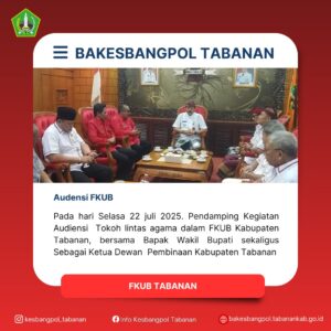 Sealsa, 22 Juli 2025. Pendamping Kegiatan Audiensi Tokoh lintas agama dalam FKUB Kabupaten Taba