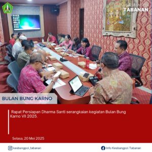 Selasa, 20 Mei 2025. Rapat Persiapan Dharma Santi serangkaian kegiatan Bulan Bung Karno VII 2025 (1)