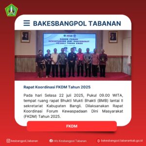 Selasa 22 juli 2025, Pukul 09.00 WITA, tempat ruang rapat Bhukti Mukti Bhakti (BMB) lantai II se