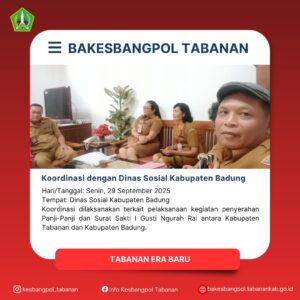 LAPORAN HASIL KOORDINASIHari-Tanggal- Senin, 29 September 2025Tempat- Dinas Sosial Kabupaten Bad