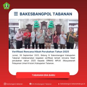 LAPORAN KEGIATANBadan Kesatuan Bangsa dan Politik Kabupaten TabananHari-Tanggal - Jumat, 26 Sept