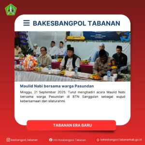 Minggu, 21 September 2025. Turut menghadiri acara Maulid Nabi bersama warga Pasundan di BTN Sang