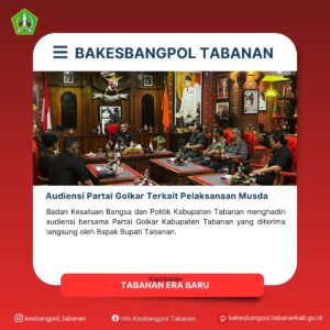 📍 Ruang Kerja Bupati Tabanan, Selasa 14 Oktober 2025Badan Kesatuan Bangsa dan Politik Kabupaten